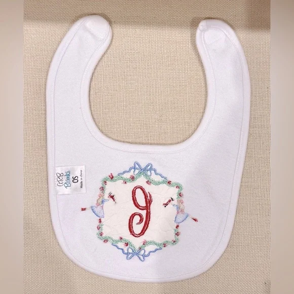 ARB Blanks Custom Monogrammed Nutcracker Themed & “C” Bib NWOT OS - Picture 2 of 3